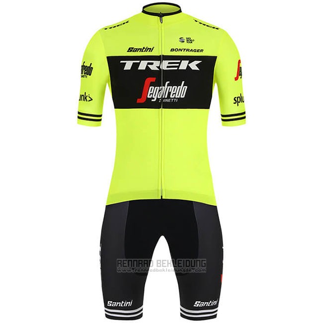 2019 Fahrradbekleidung Trek Segafredo Grun Shwarz Trikot Kurzarm und Tragerhose - zum Schließen ins Bild klicken